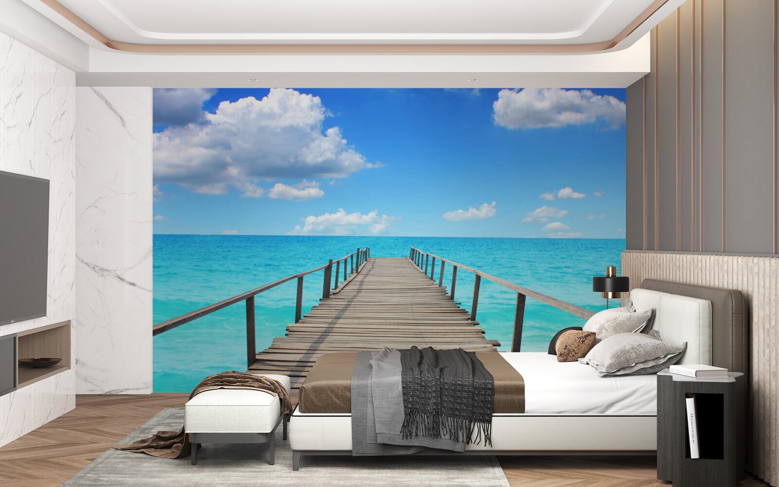 Papier peint tomber dans une mer sans limites