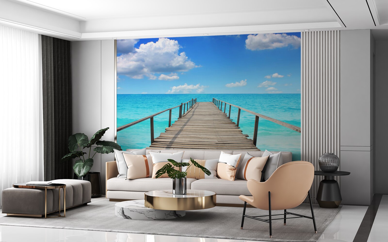 Papier peint tomber dans une mer sans limites