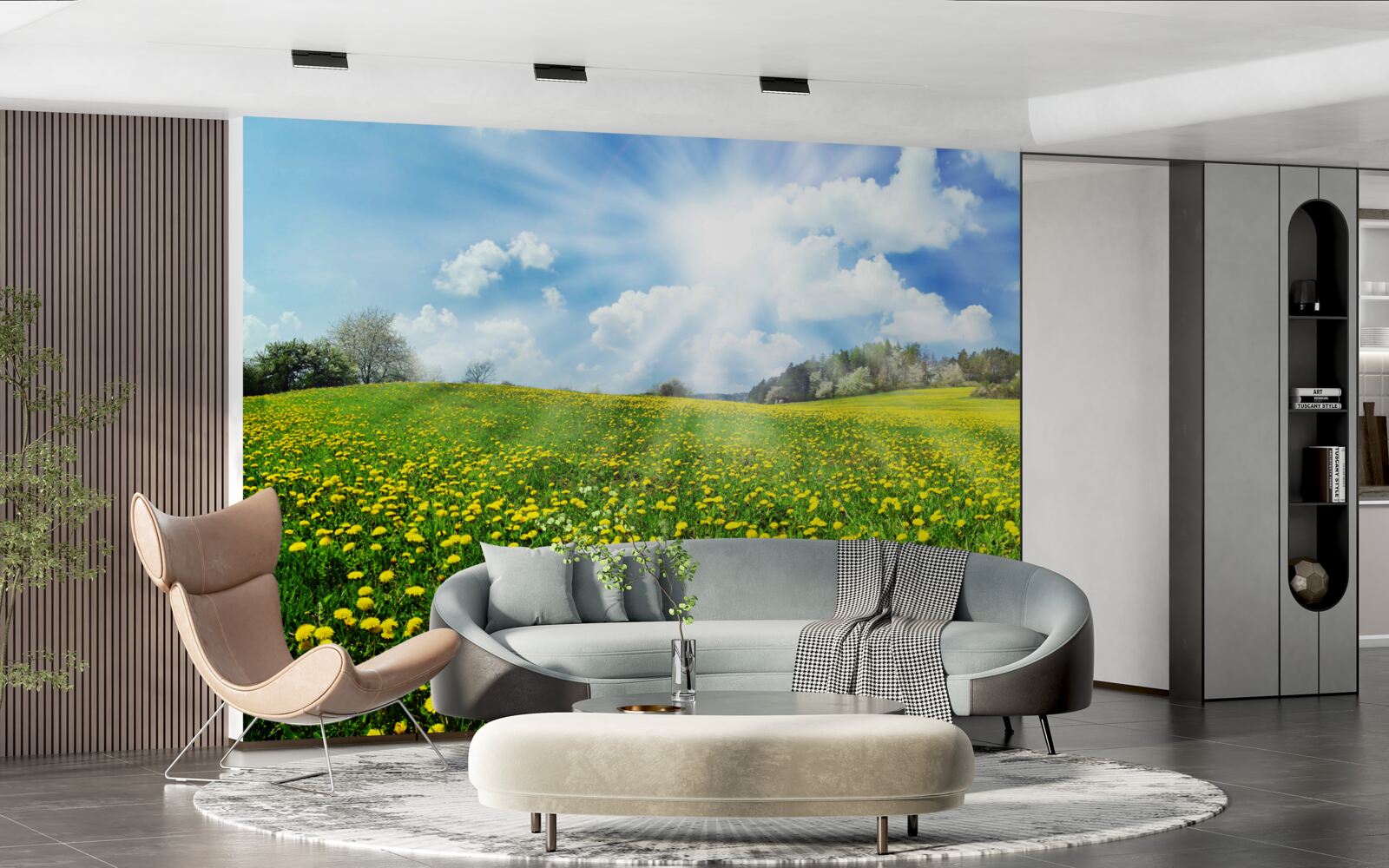 Papier peint espace pissenlit