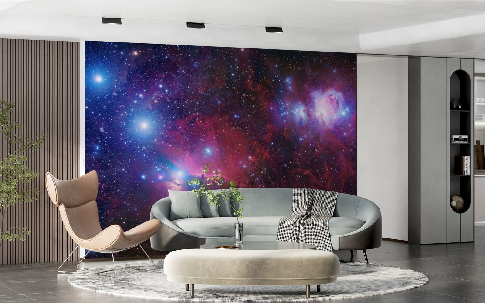 Papier peint un ciel étoilé couvert par la nuit