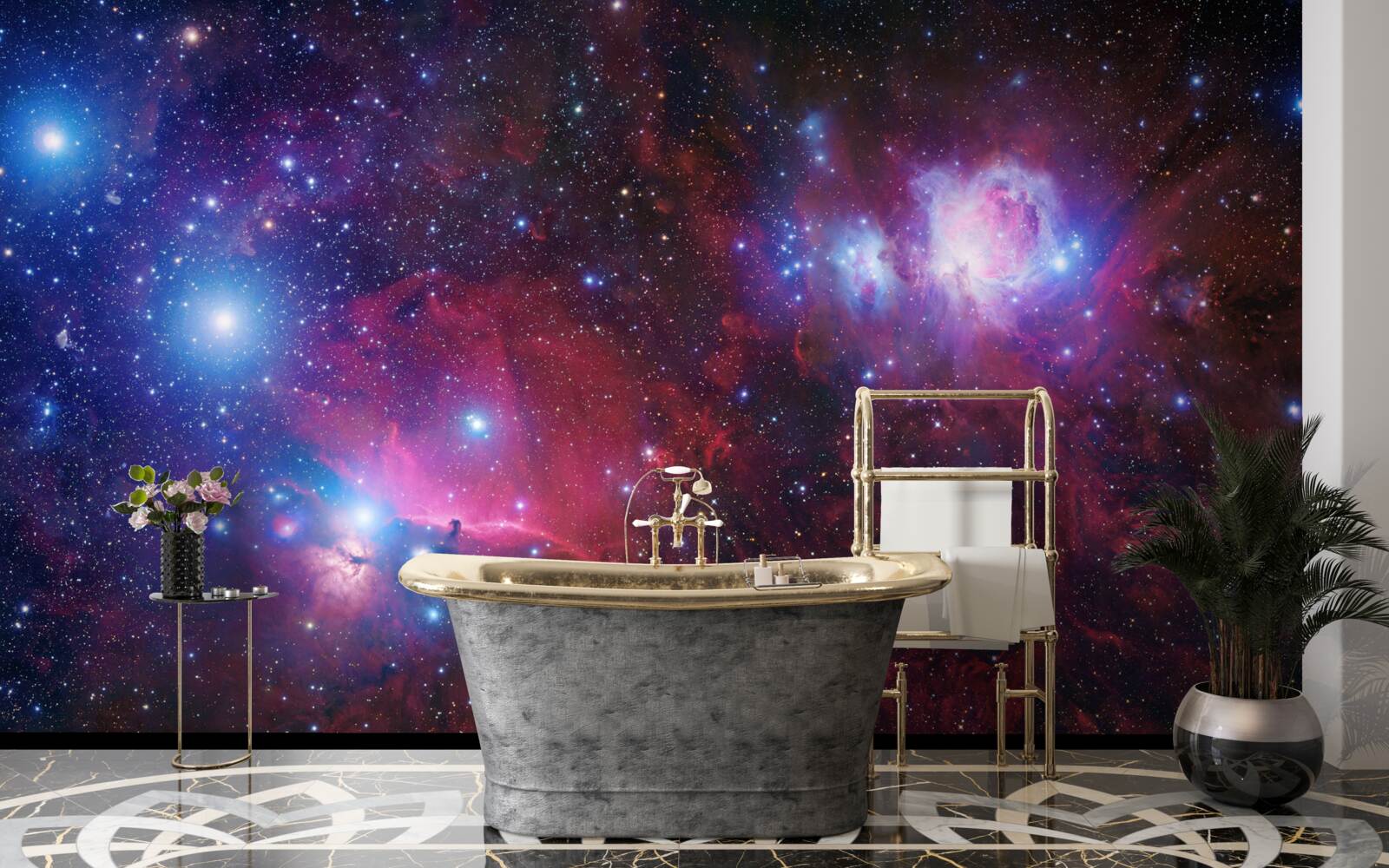 Papier peint un ciel étoilé couvert par la nuit