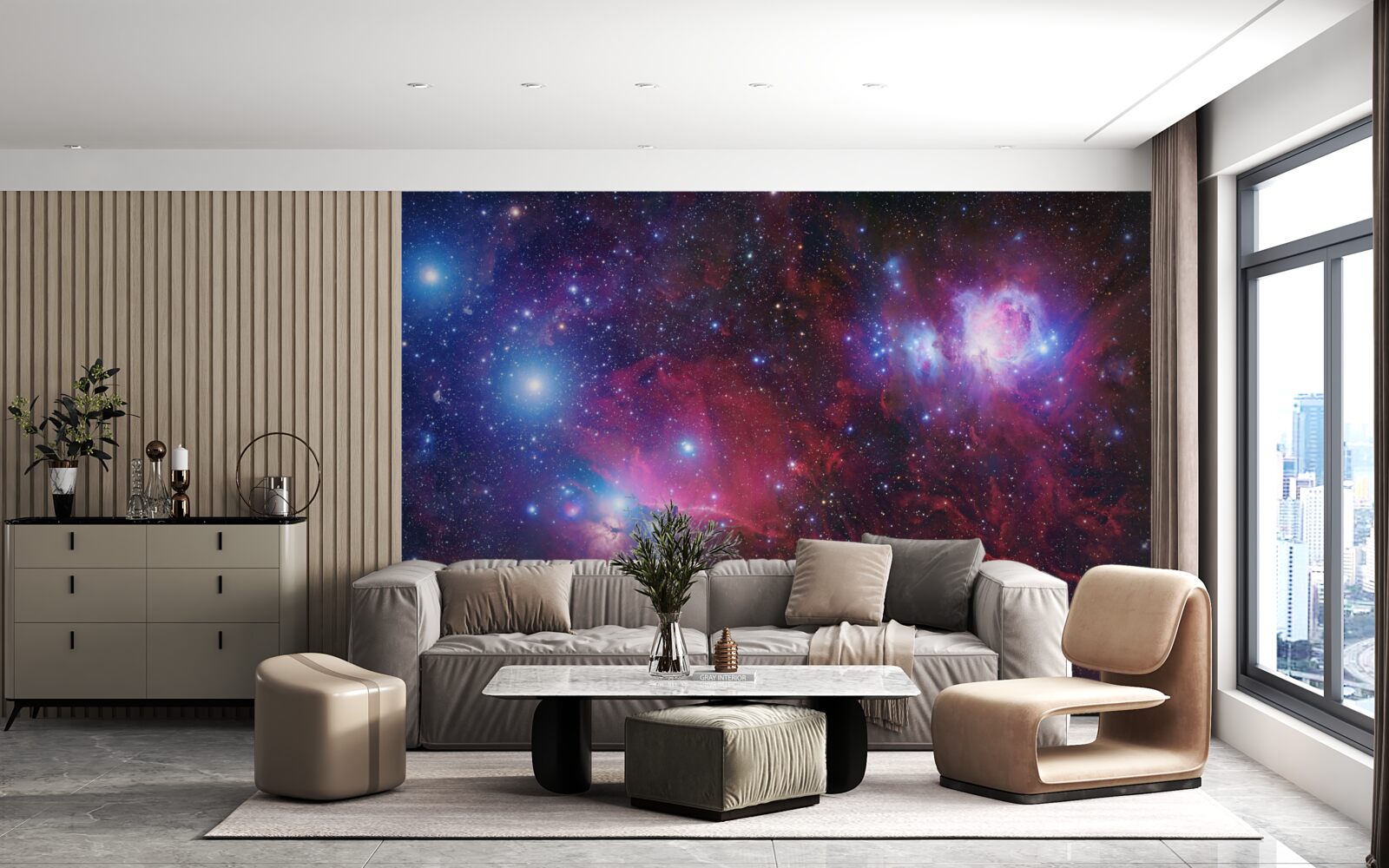 Papier peint un ciel étoilé couvert par la nuit