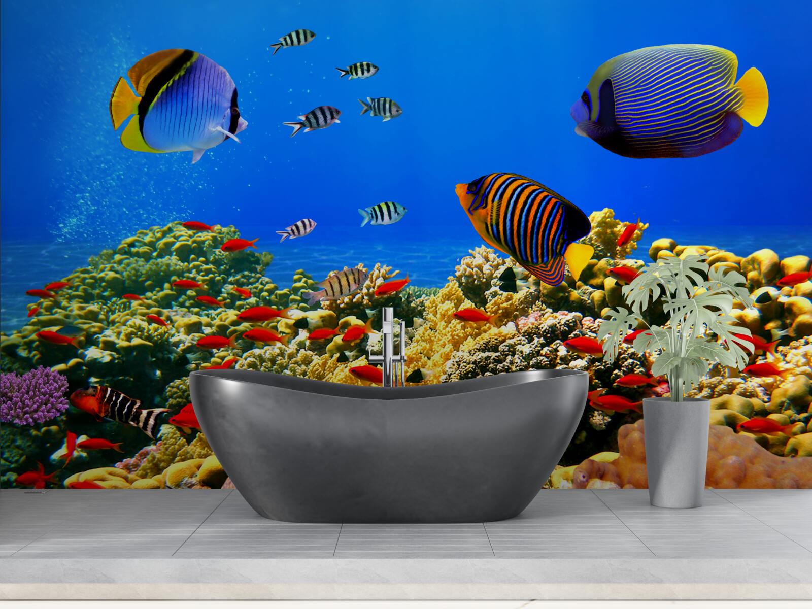 Papier peint les profondeurs inachevées de l'océan et de ses habitants