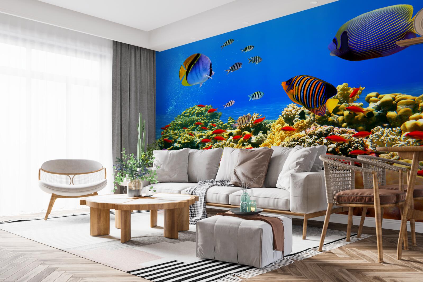 Papier peint les profondeurs inachevées de l'océan et de ses habitants