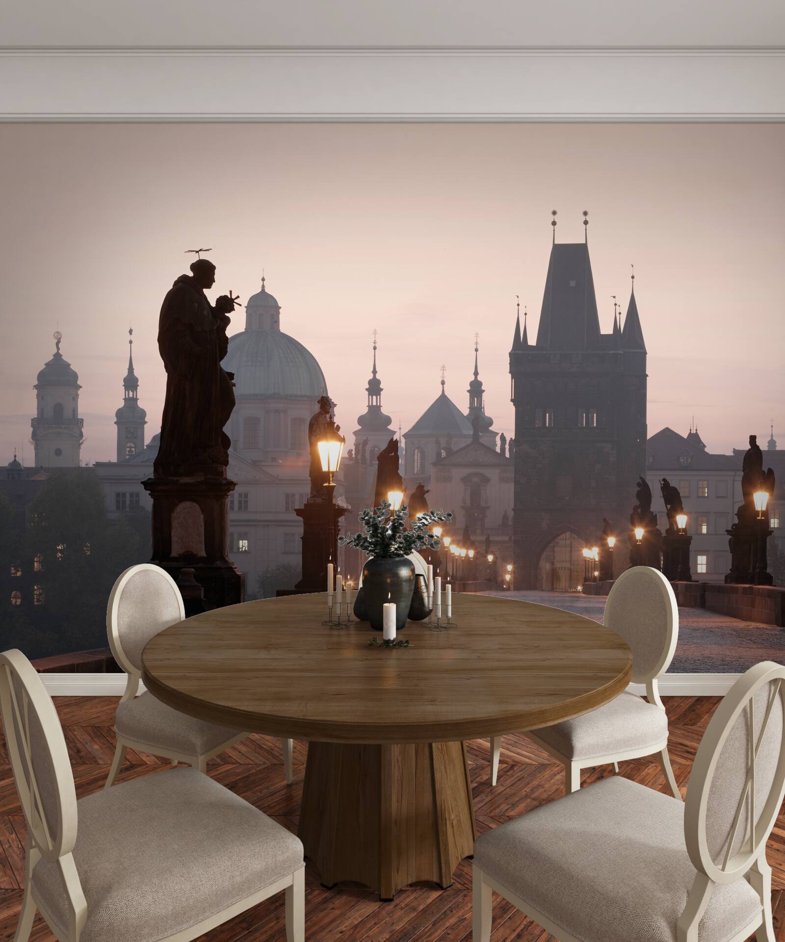 Papier peint Le vieux Prague et son pont Charles