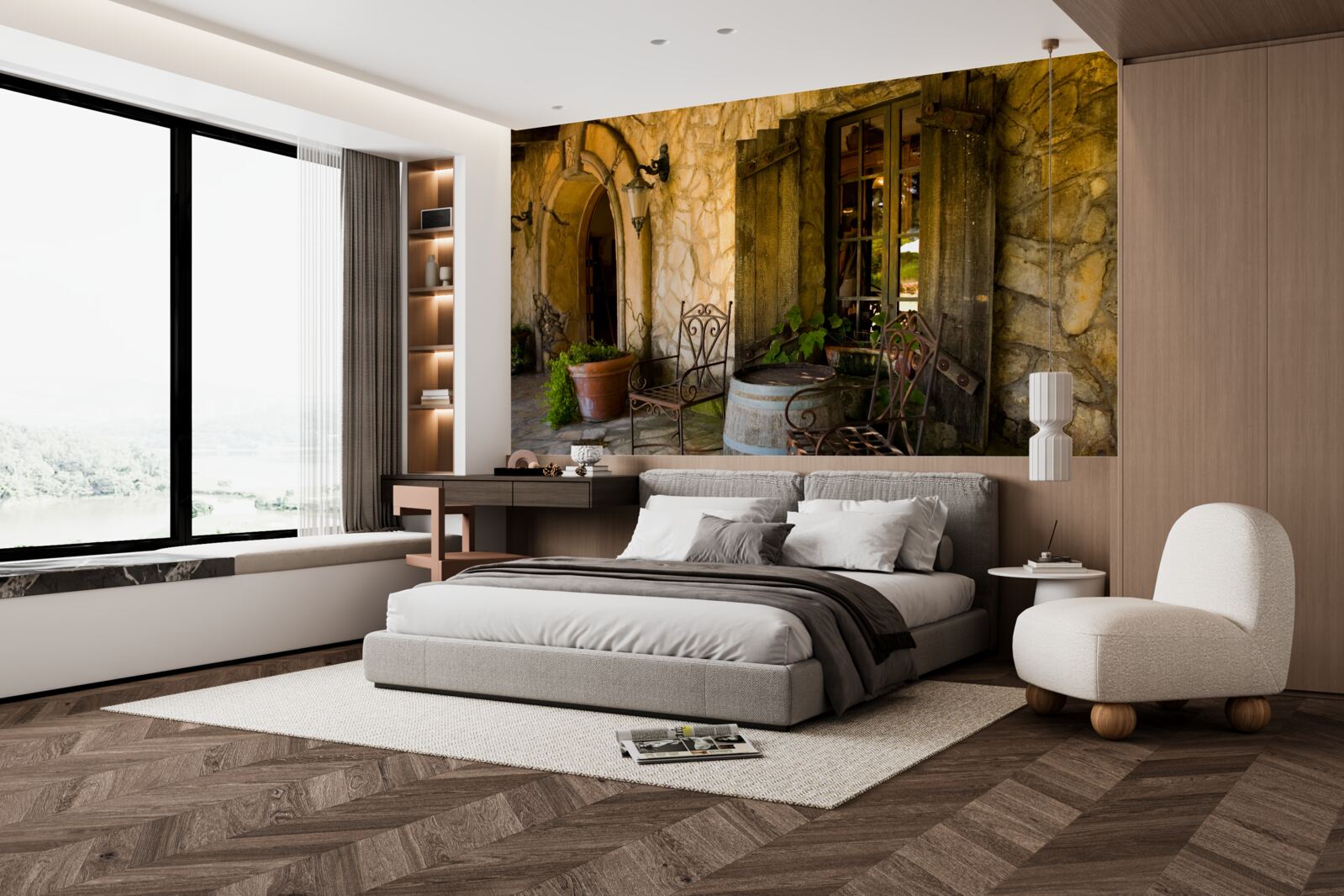 Papier peint un espace confortable pour se détendre