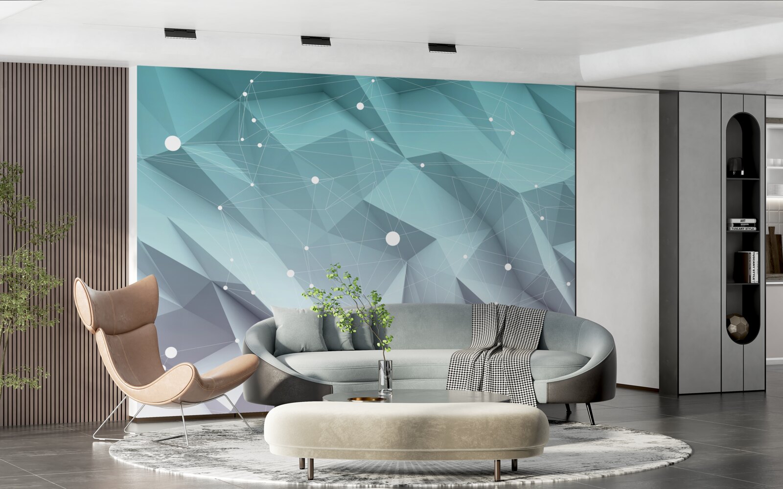 Papier peint formes en dégradé