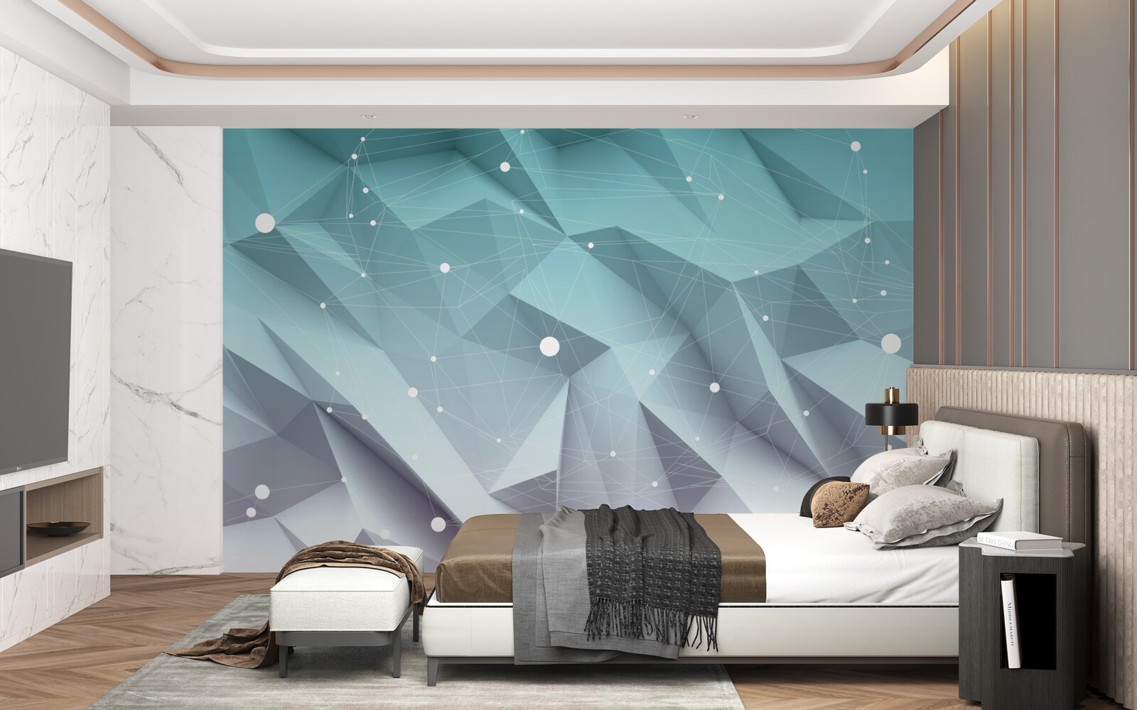 Papier peint formes en dégradé