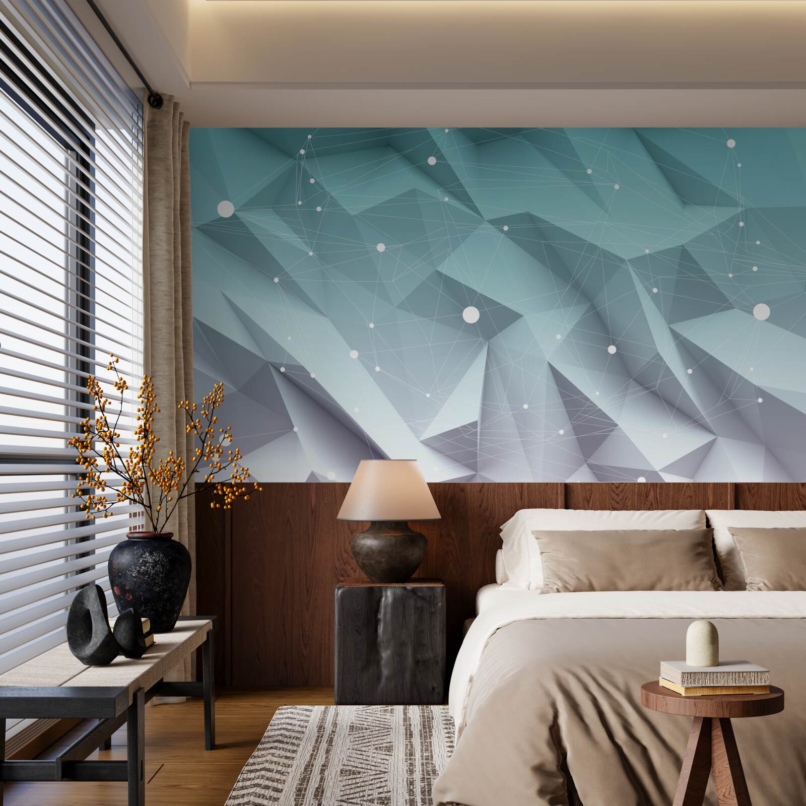 Papier peint formes en dégradé