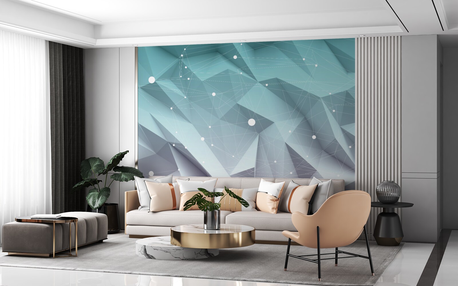 Papier peint formes en dégradé