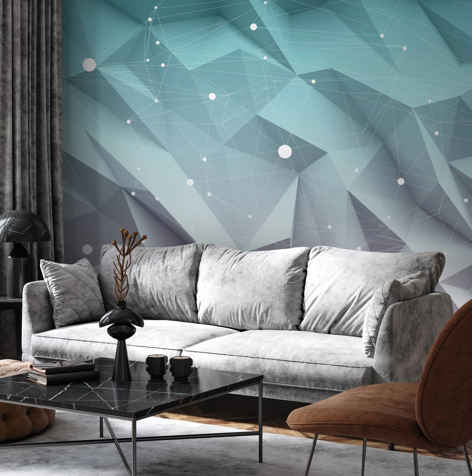 Papier peint formes en dégradé