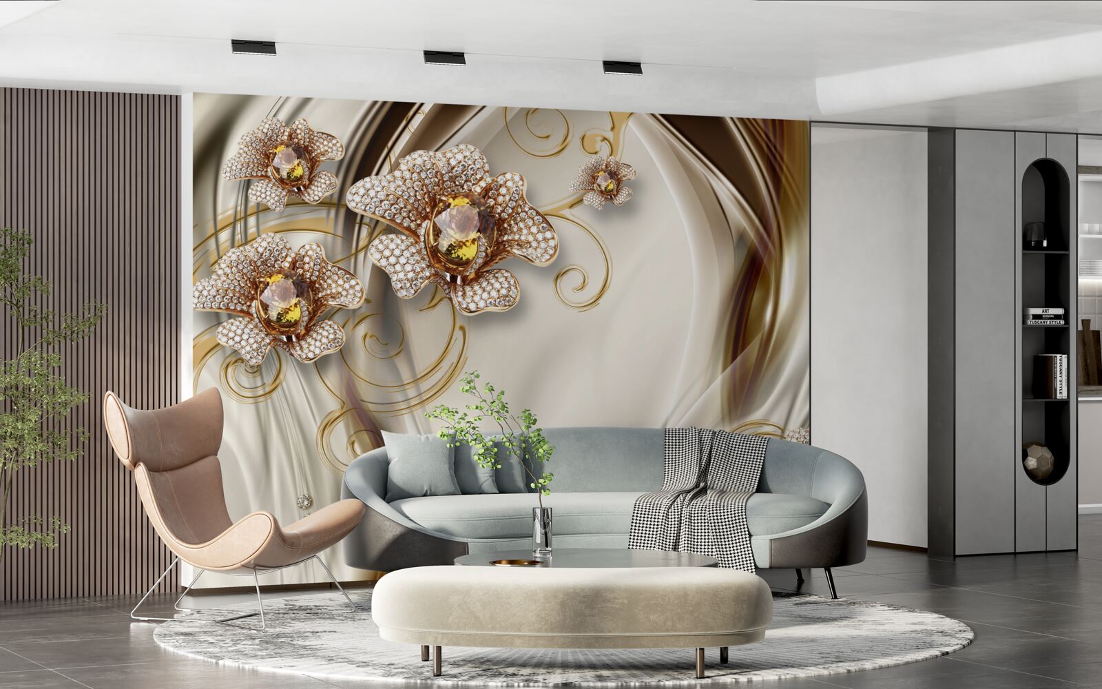 Papier peint plantes de pierre