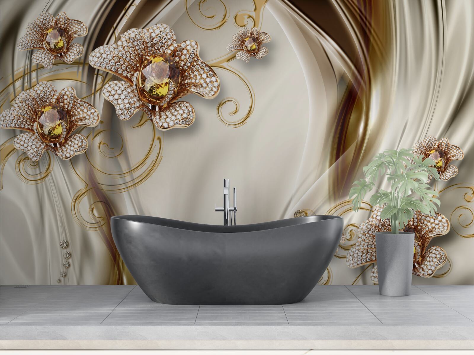 Papier peint plantes de pierre