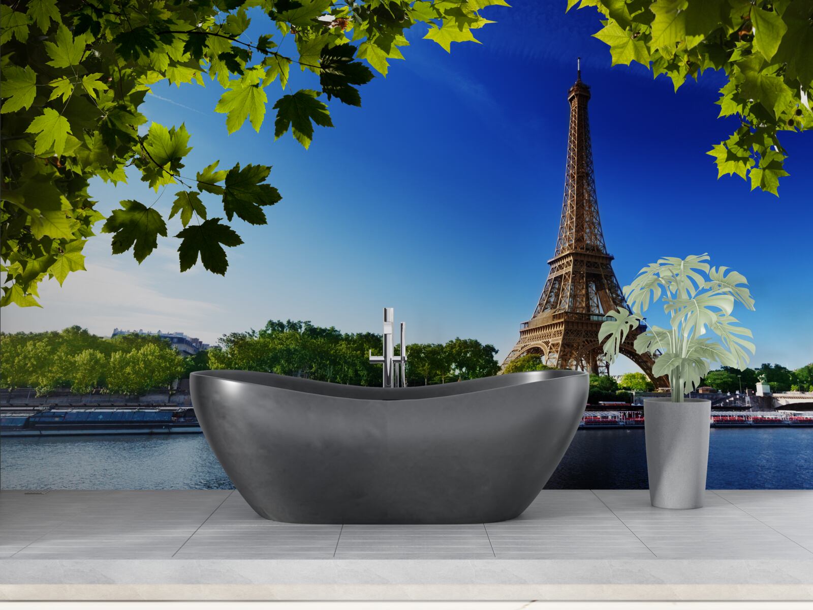 Papier peint paris au printemps
