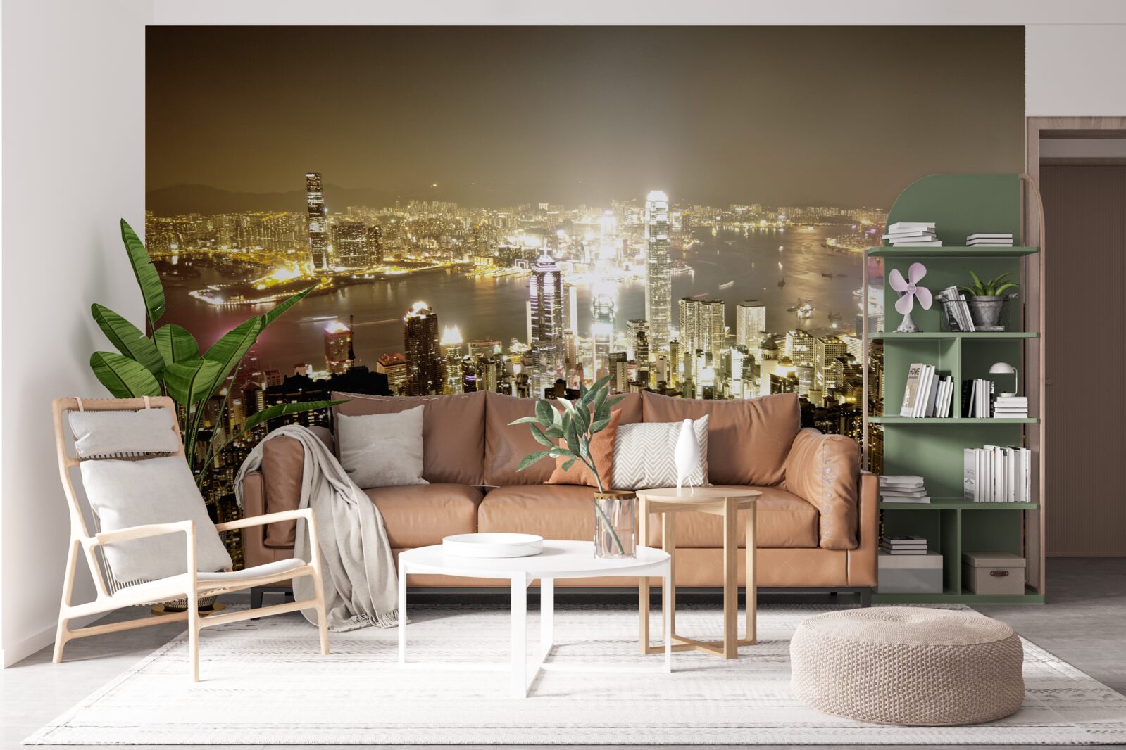 Papier peint les lumières nocturnes de new york