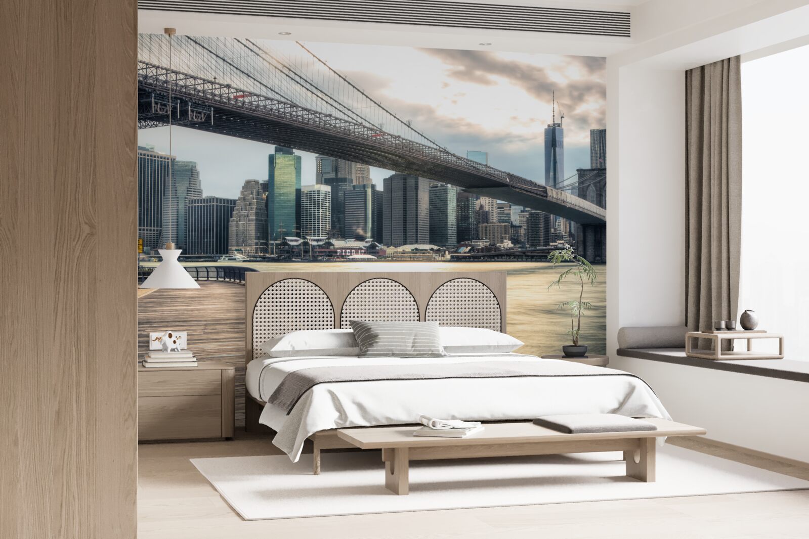 Papier peint promenade sous le pont brookliński