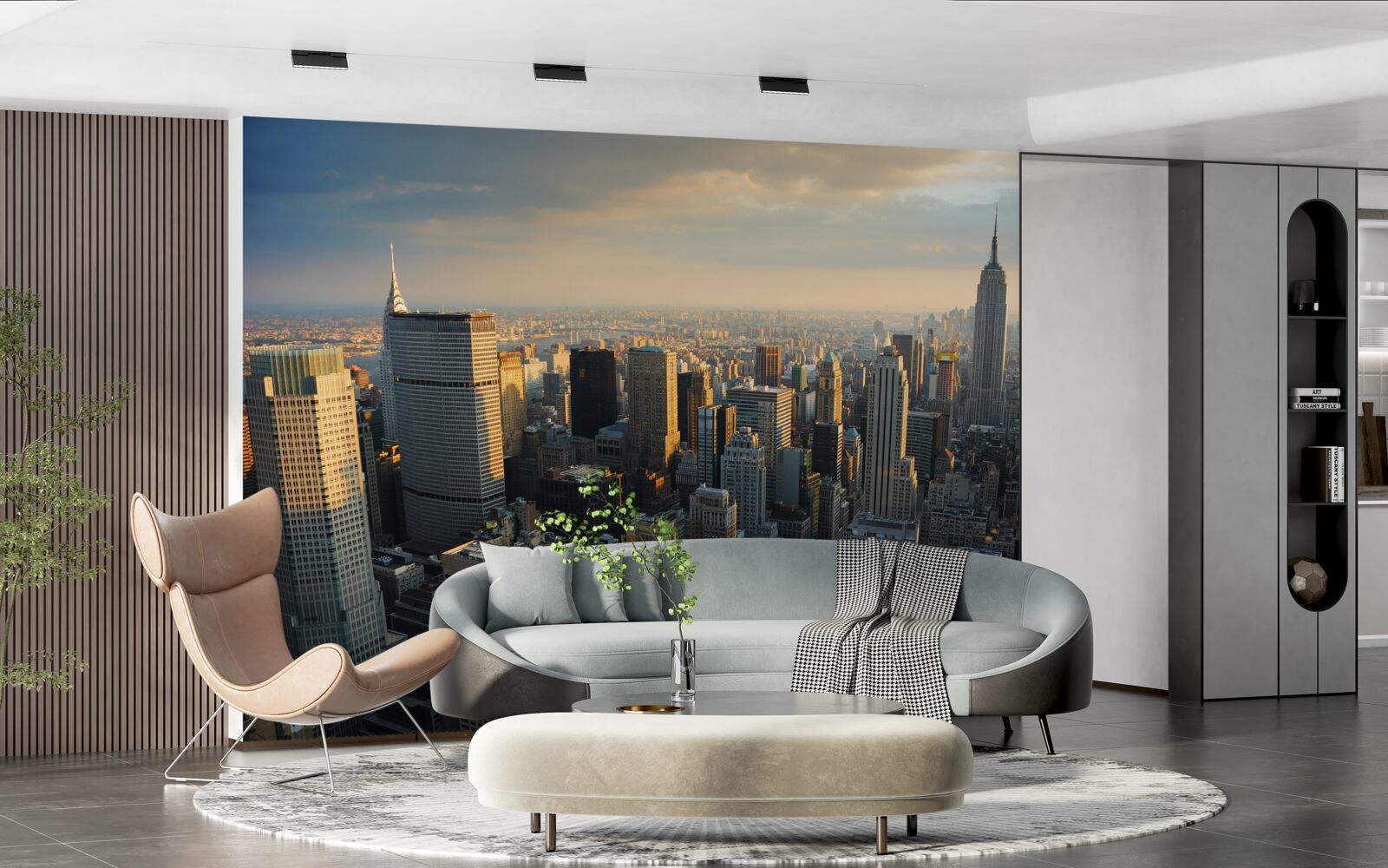 Papier peint les gratte-ciel de new york a la naissance du jour