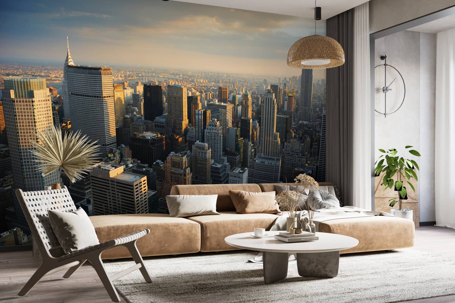 Papier peint les gratte-ciel de new york a la naissance du jour