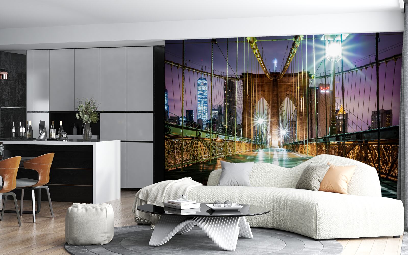 Papier peint le pont de brooklyn pour les piétons