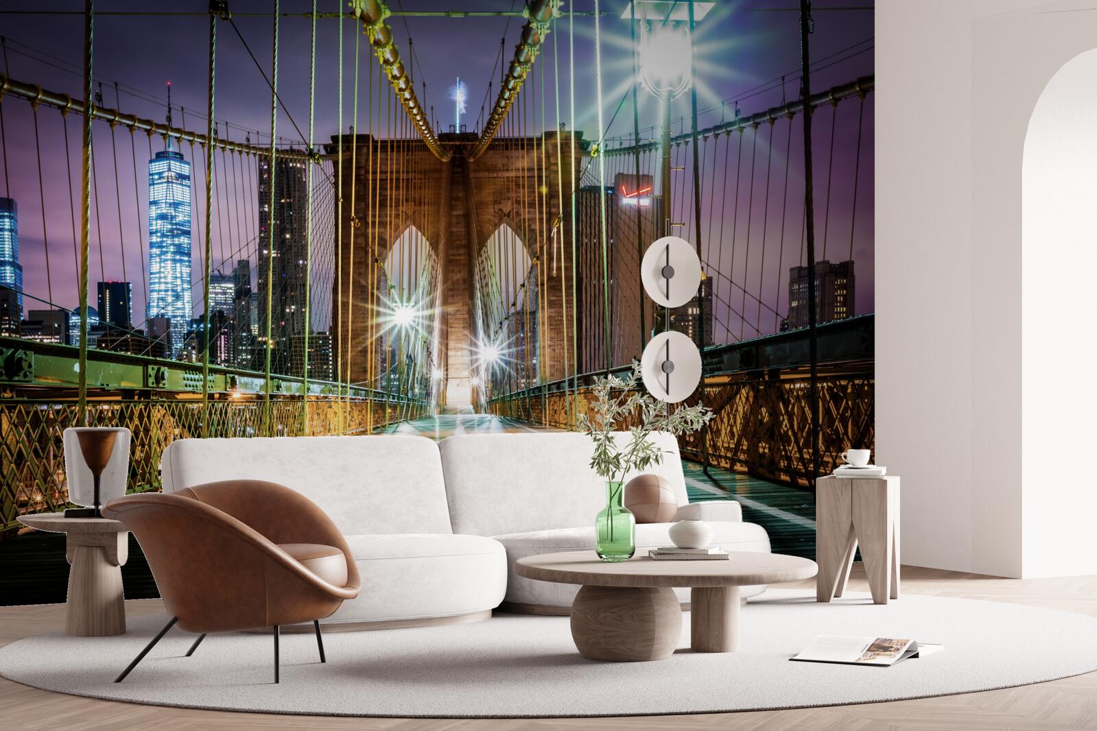 Papier peint le pont de brooklyn pour les piétons