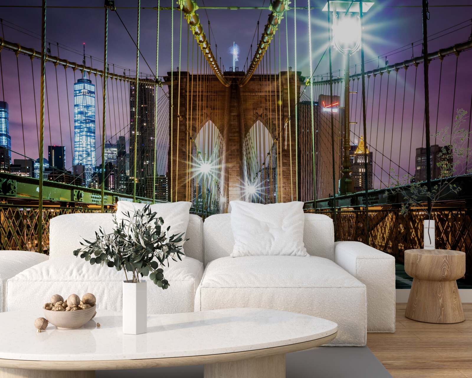 Papier peint le pont de brooklyn pour les piétons