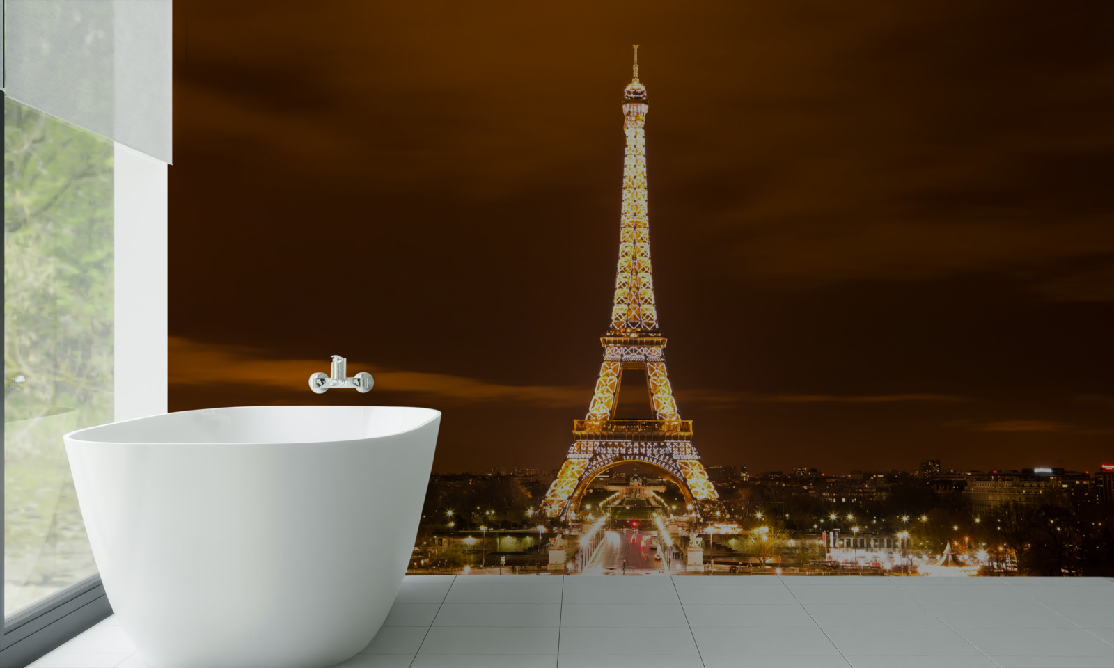 Papier peint l'âme de paris la nuit