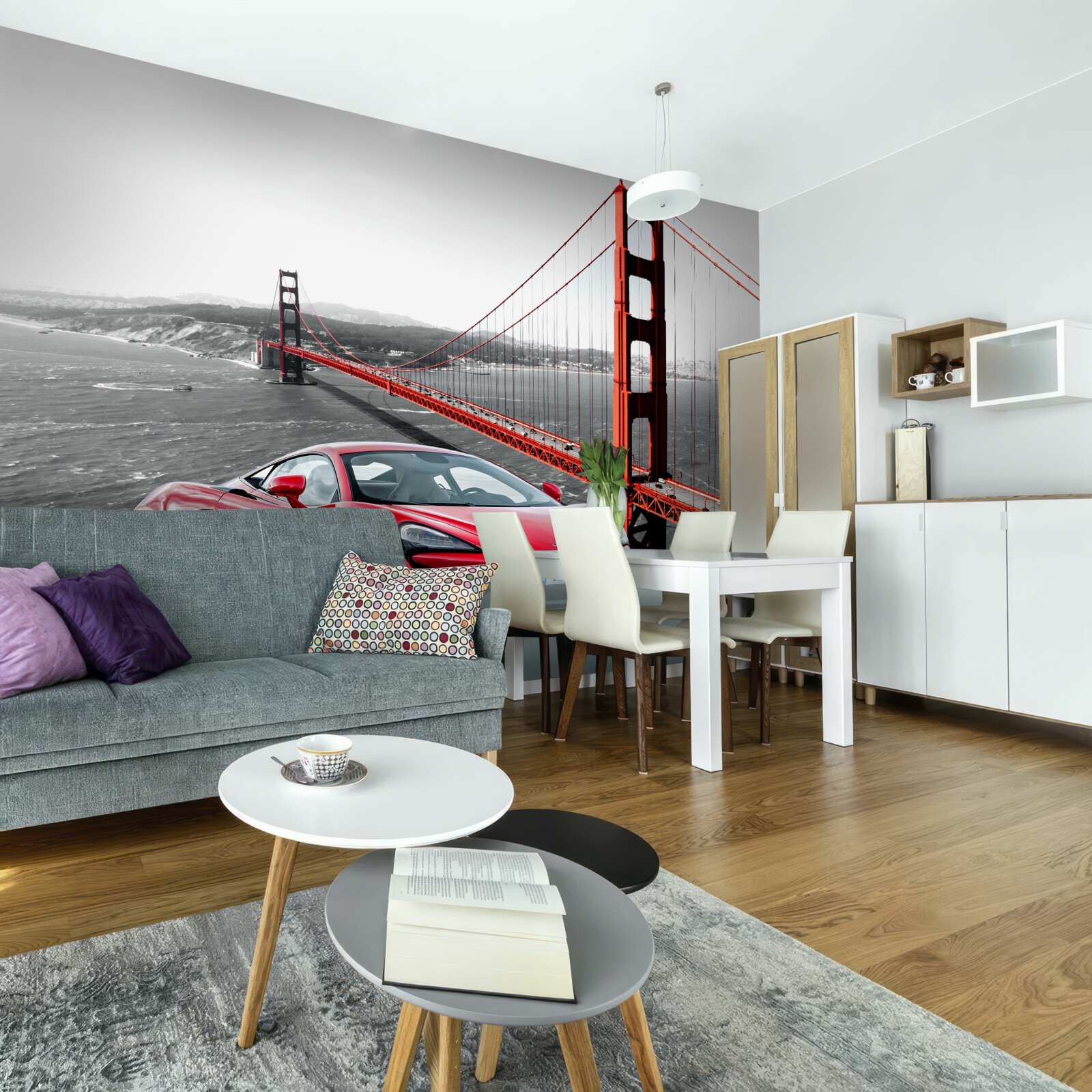 Papier peint pont en arrière-plan avec mclaren