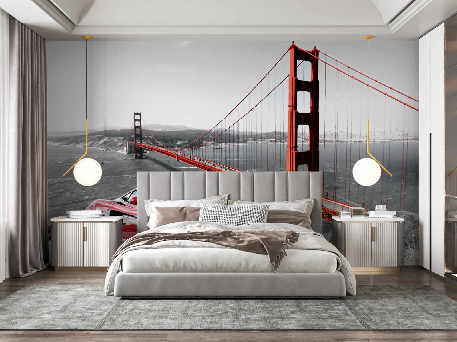 Papier peint pont en arrière-plan avec mclaren