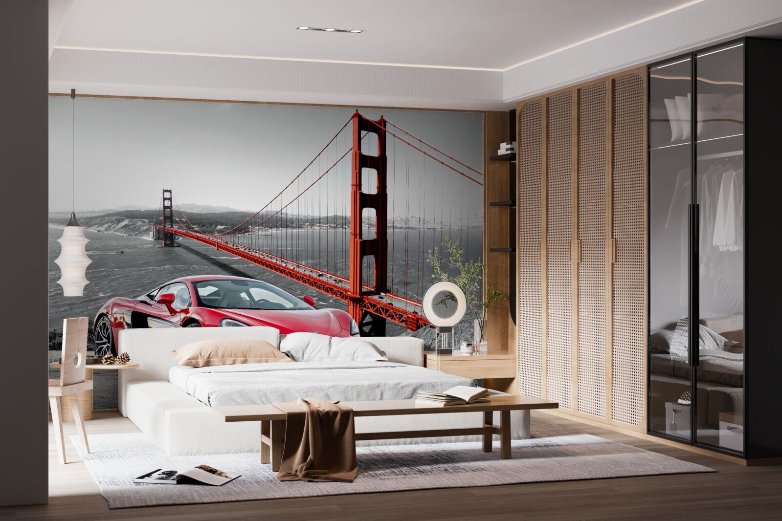 Papier peint pont en arrière-plan avec mclaren