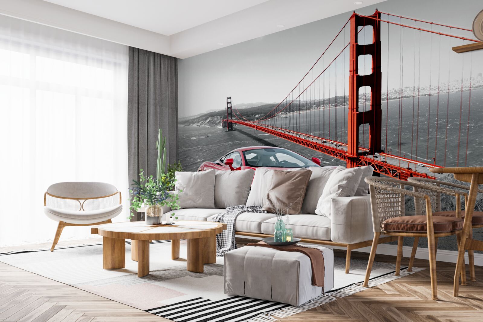 Papier peint pont en arrière-plan avec mclaren