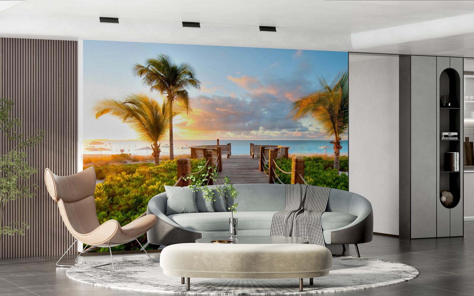 Papier peint route vers la côte tropicale