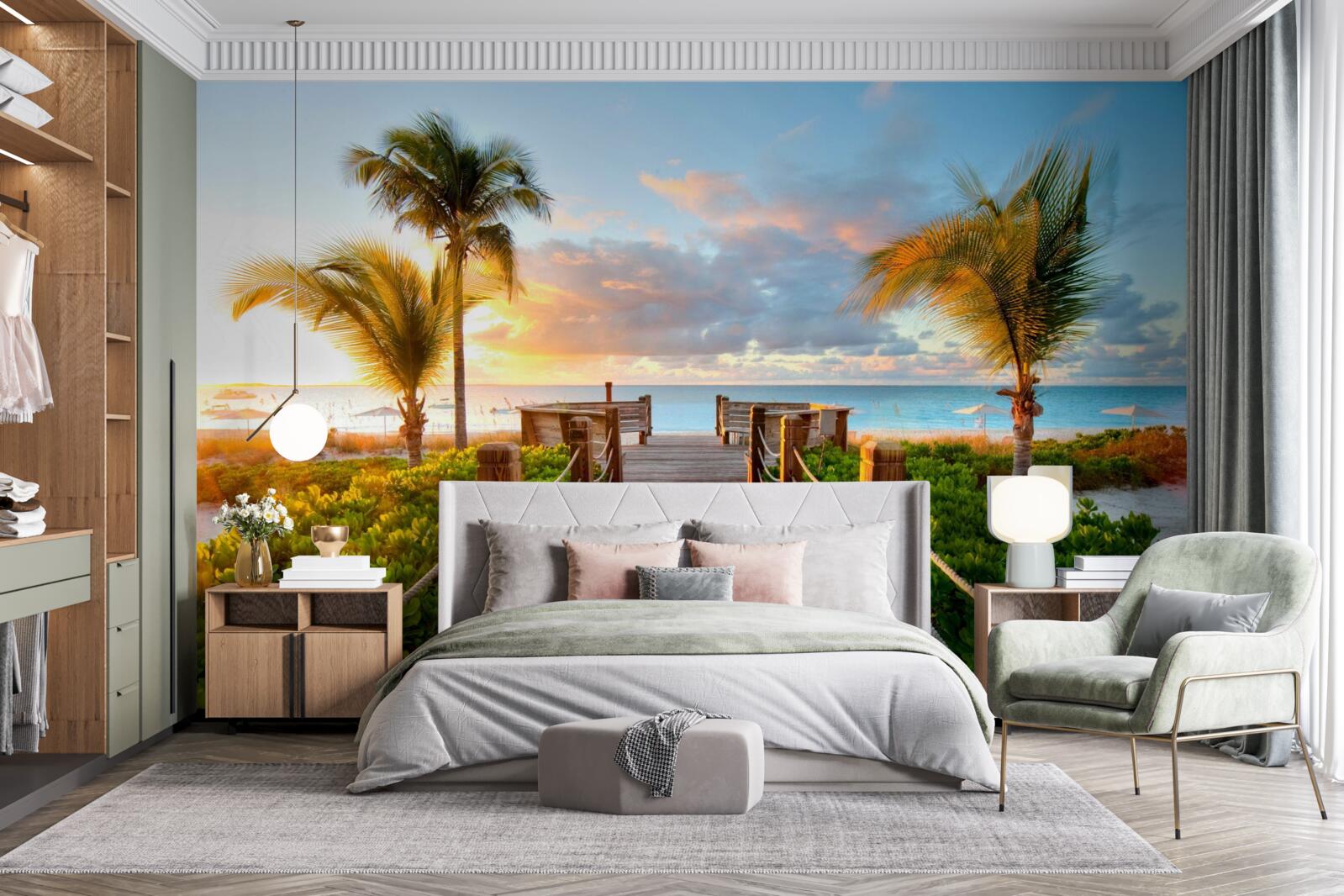 Papier peint route vers la côte tropicale