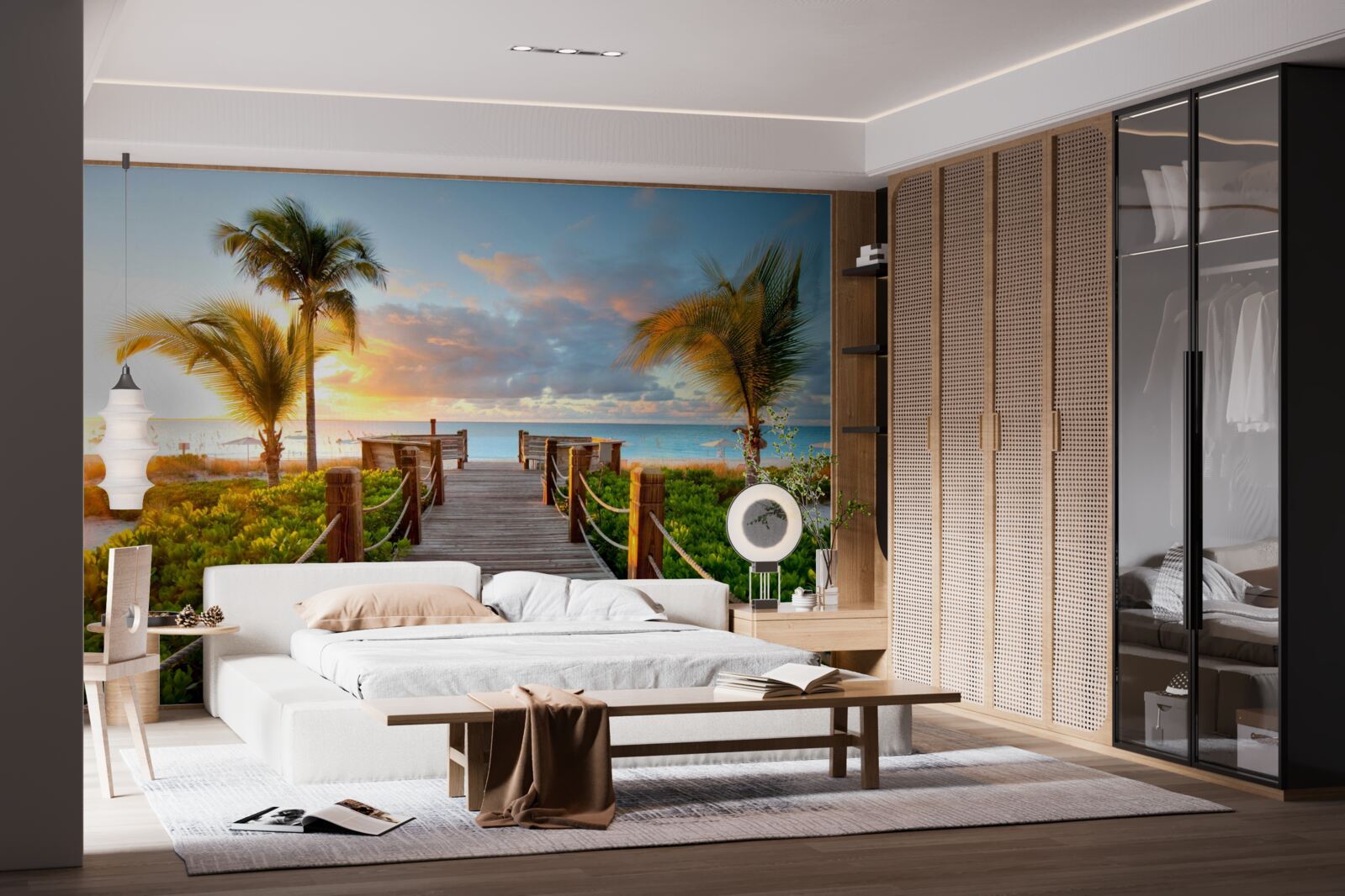 Papier peint route vers la côte tropicale