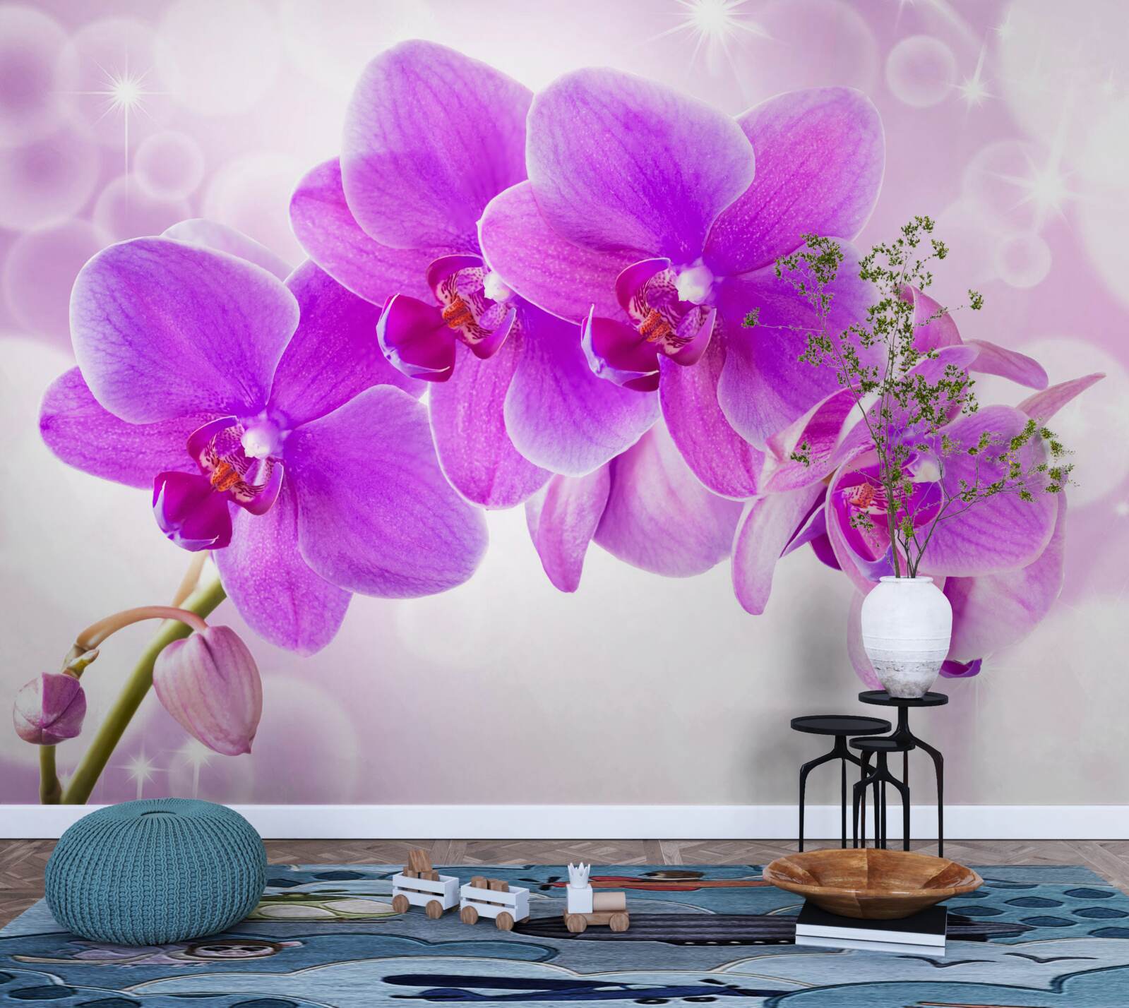 Papier peint l'orchidée violette délicate est vraiment impressionnante