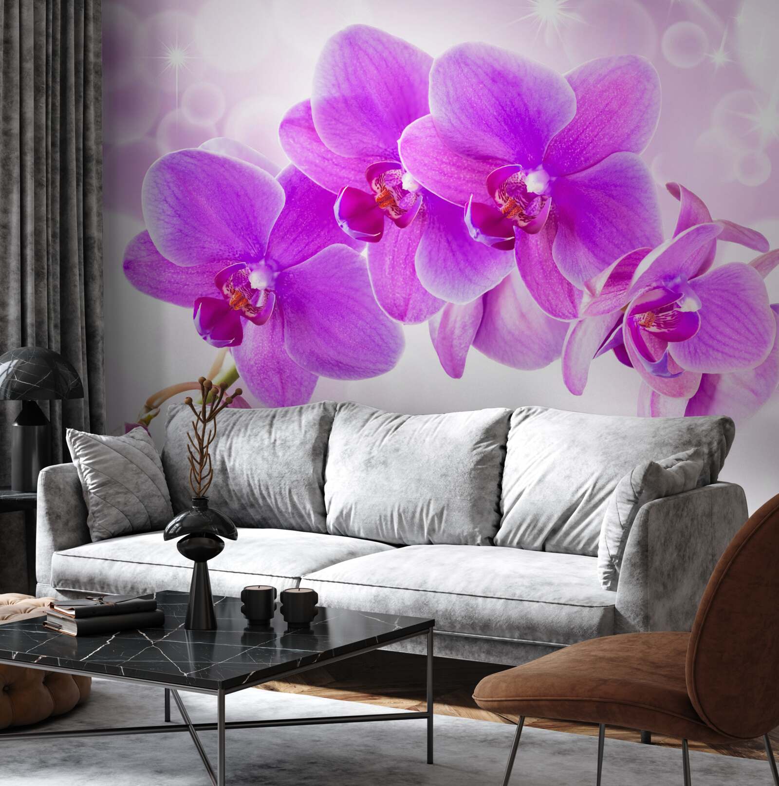 Papier peint l'orchidée violette délicate est vraiment impressionnante