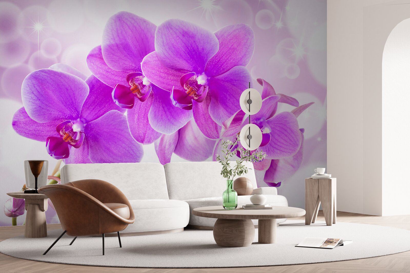 Papier peint l'orchidée violette délicate est vraiment impressionnante