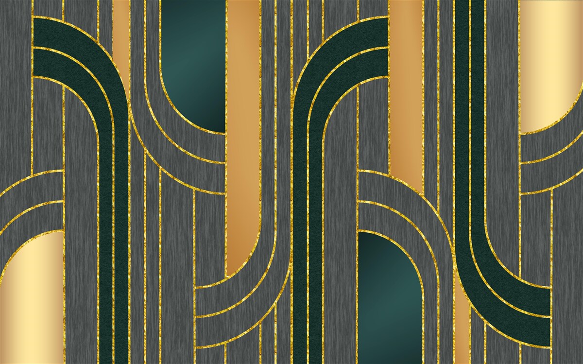 Papier peint des lignes sombres, qui s'imbriquent les unes dans les autres de manière constante et harmonieuse