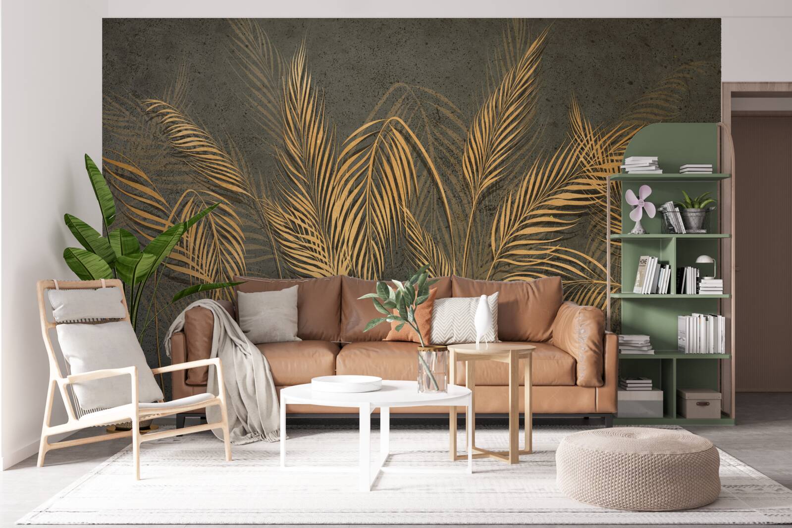 Papier peint plumes d'épis de millet dans la lumière dorée