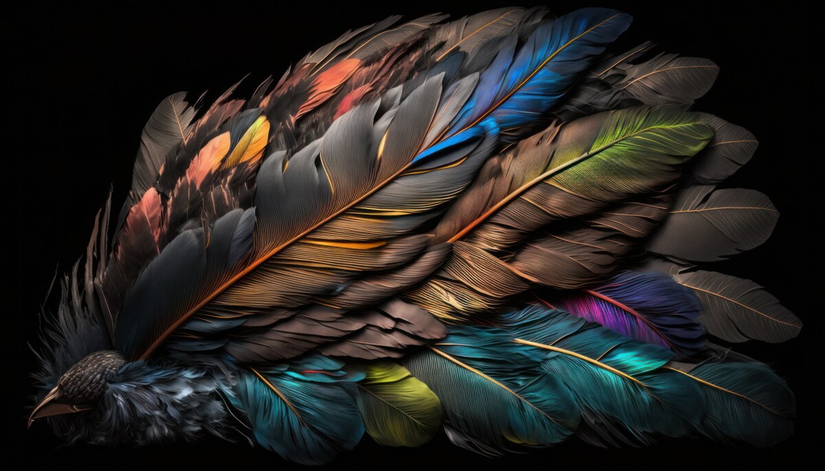 Papier peint couleur claire des plumes d'oiseaux