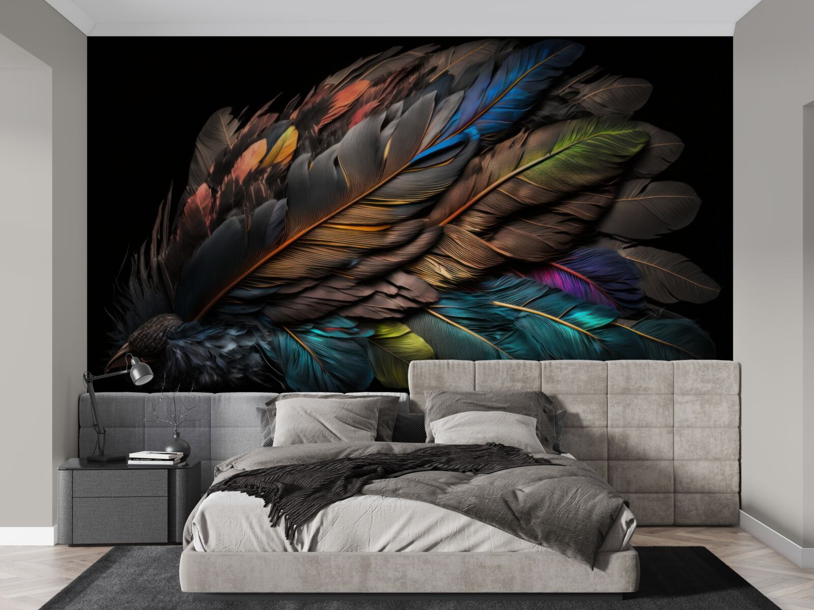 Papier peint couleur claire des plumes d'oiseaux