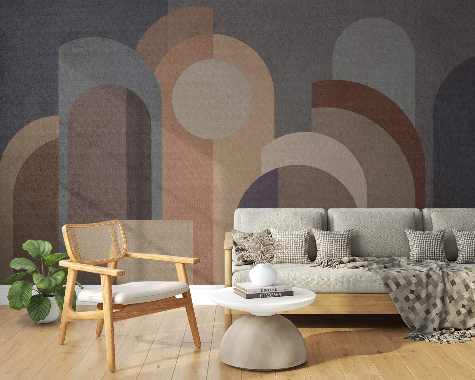 Papier peint image abstraite d'une forêt d'automne au crépuscule