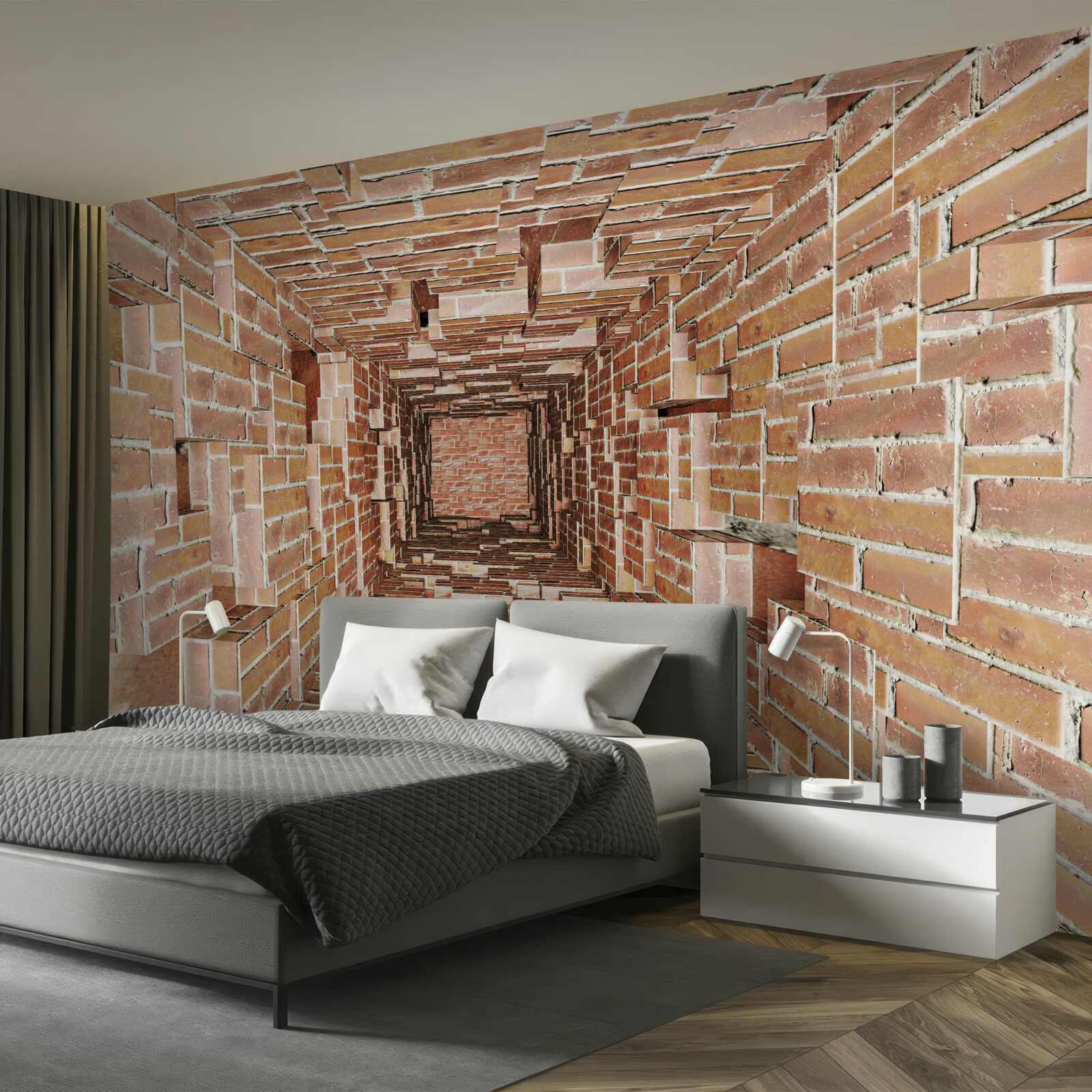 Papier peint puits de maçonnerie de format étroit