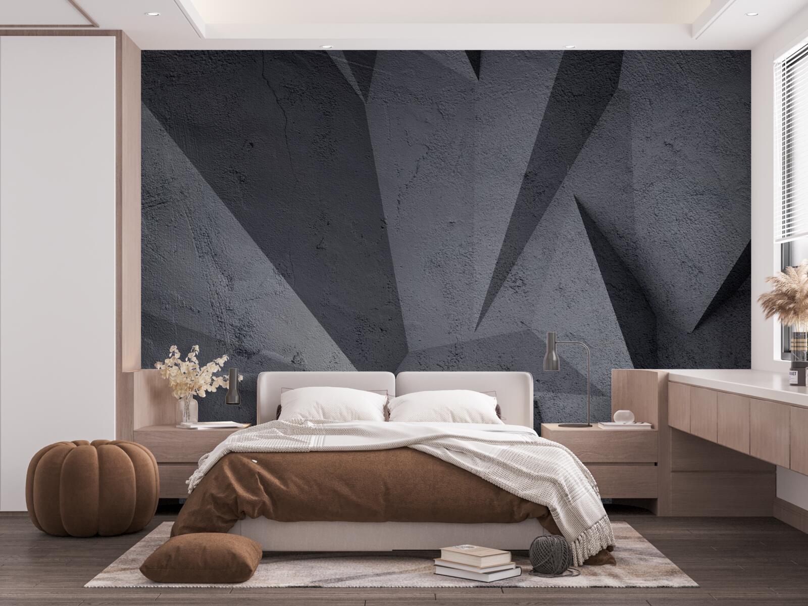 Papier peint sculptures en pierre en béton