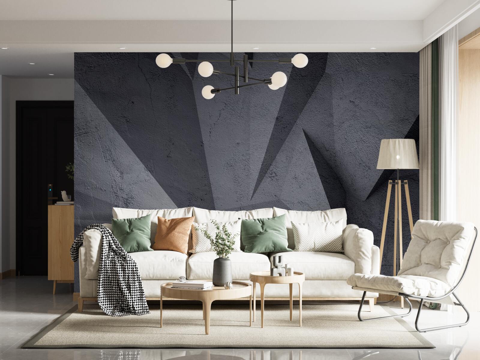 Papier peint sculptures en pierre en béton