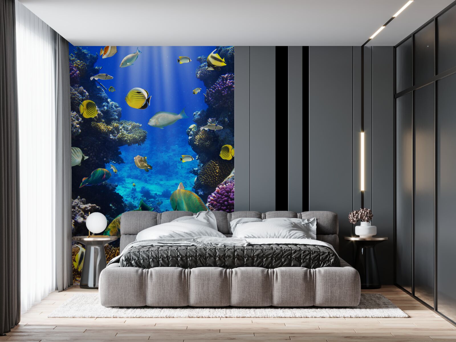 Papier peint les poissons des récifs coralliens de l'océan