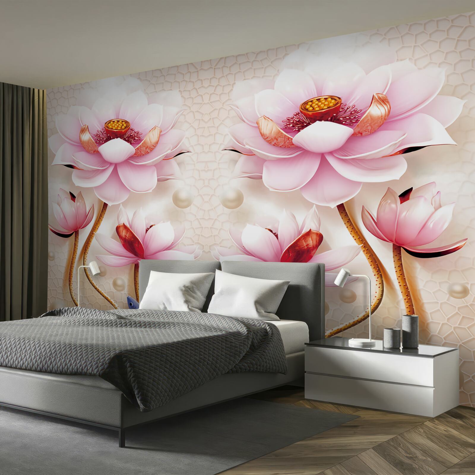 Papier peint habitants de la mer et plantes rares