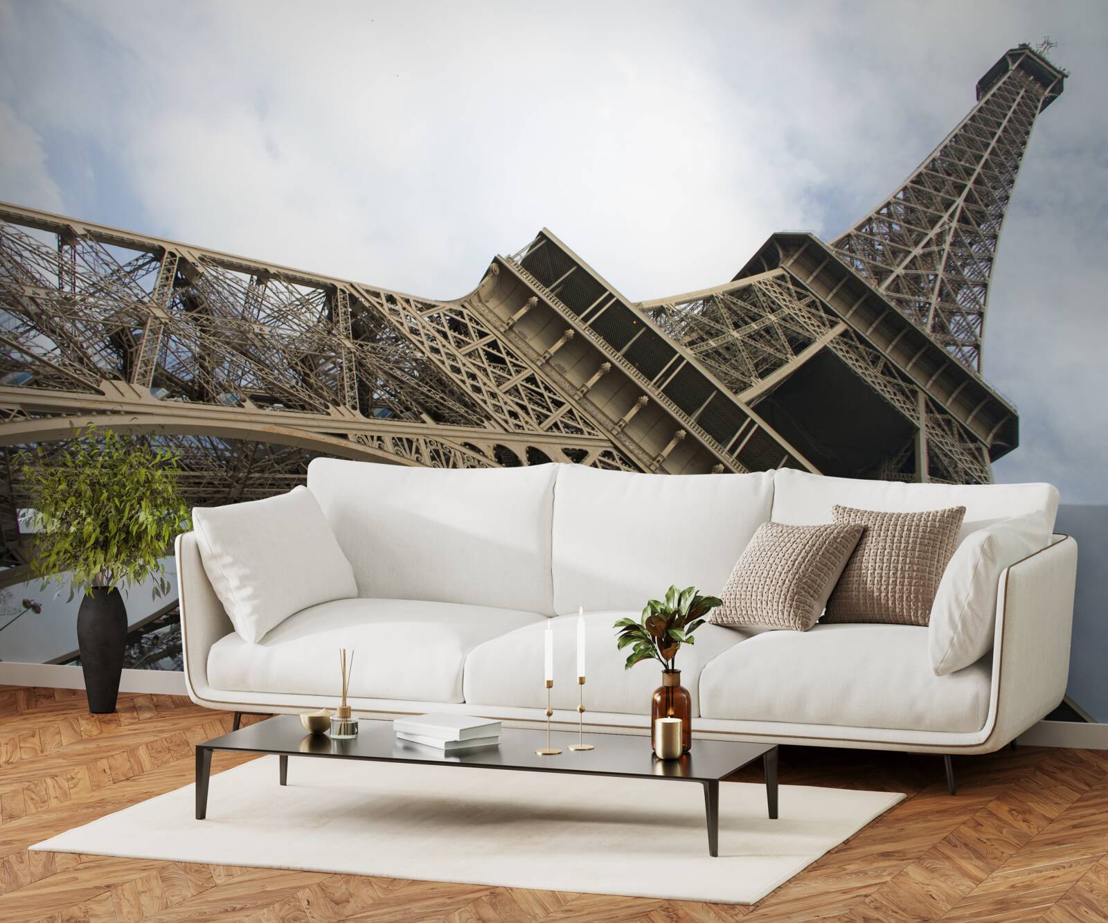 Papier peint regarder la tour eiffel