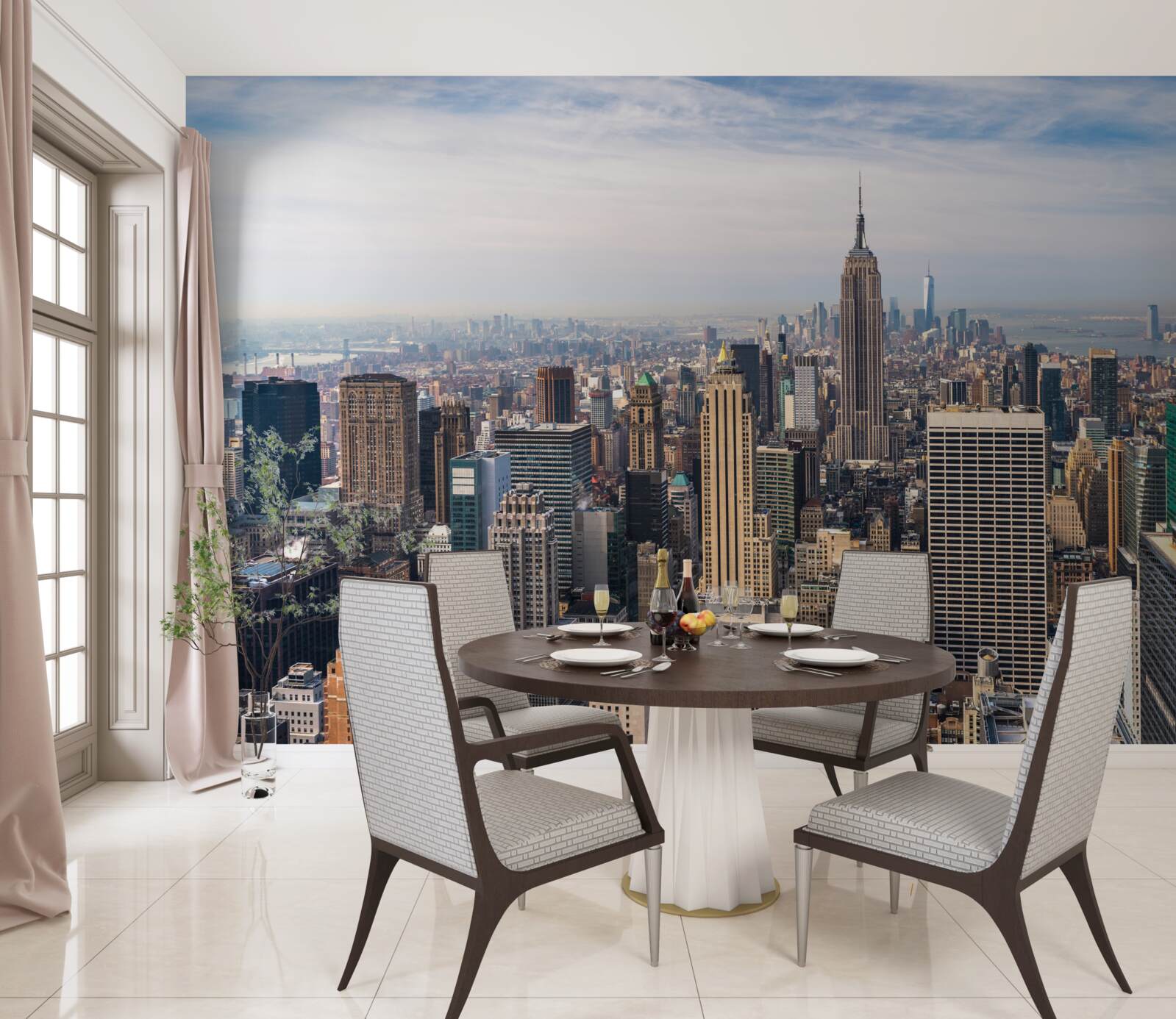 Papier peint vue d'oiseau de manhattan