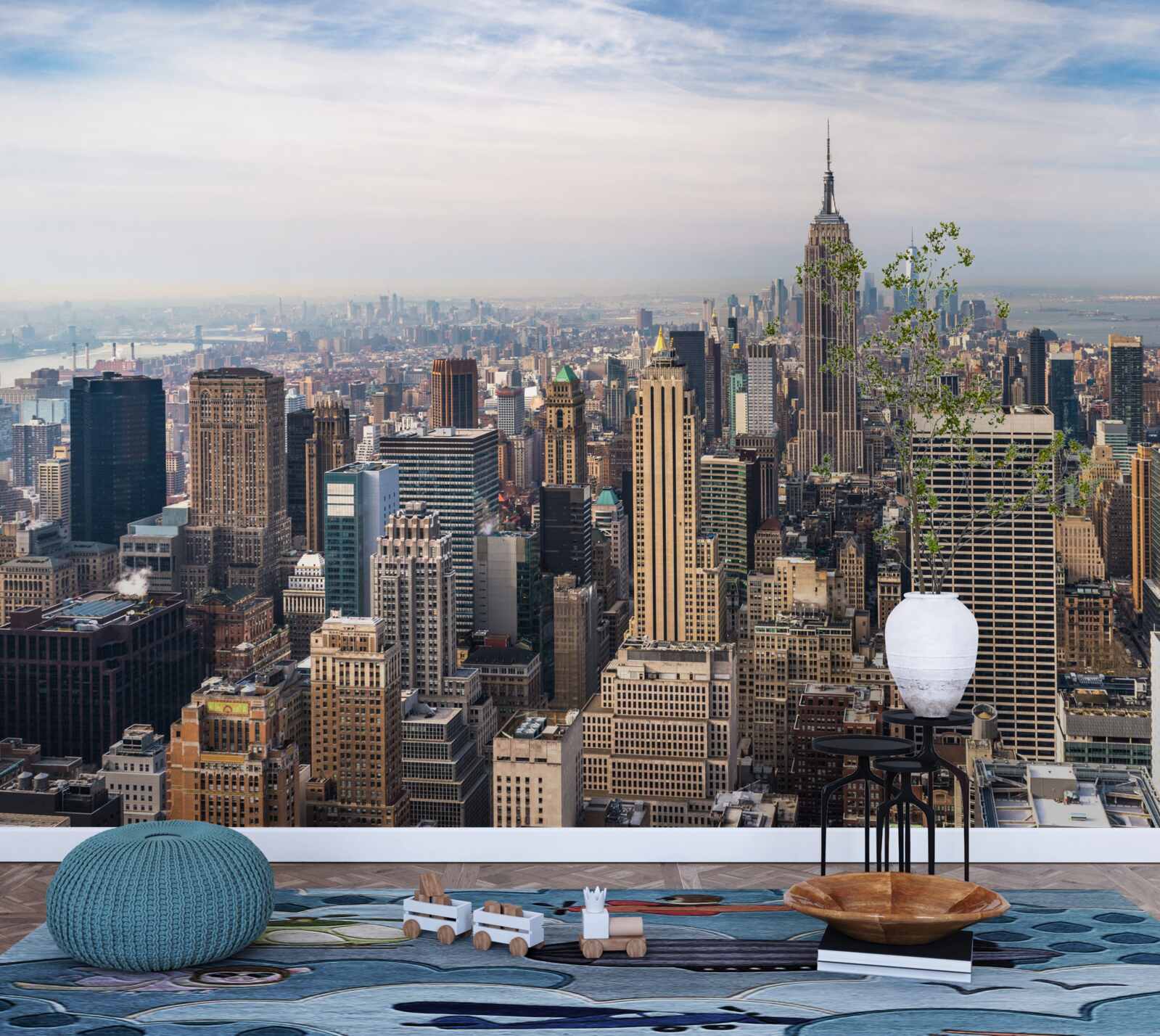 Papier peint vue d'oiseau de manhattan