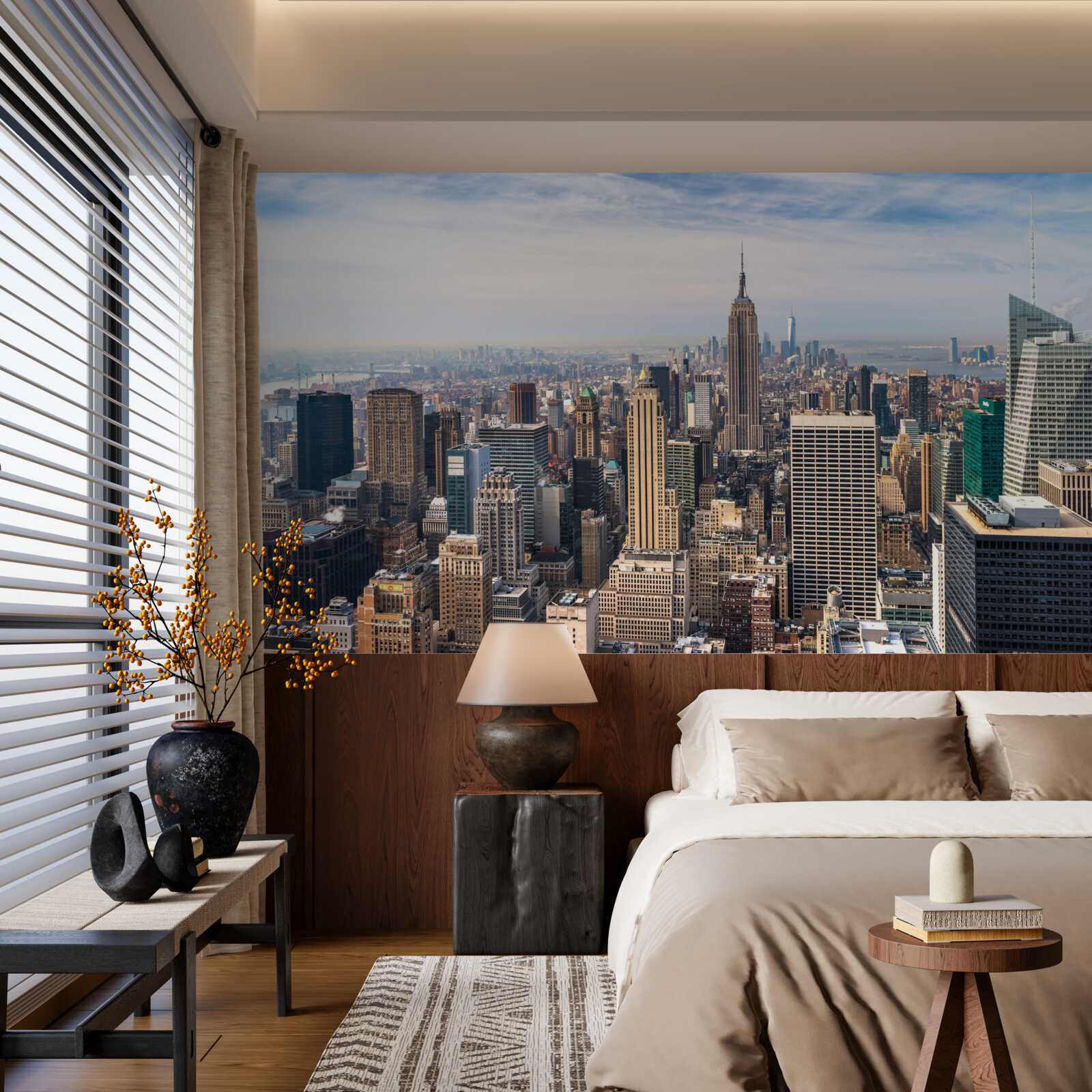 Papier peint vue d'oiseau de manhattan